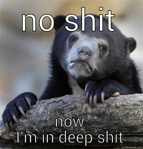 shit!  - NO SHIT NOW I'M IN DEEP SHIT Confession Bear