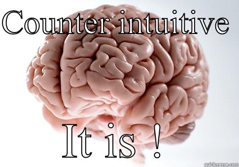 COUNTER INTUITIVE  IT IS ! Scumbag Brain