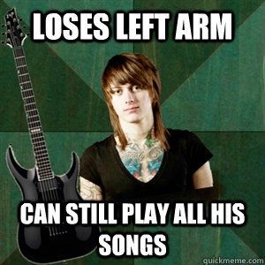 Loses left arm Can still play all his songs - Loses left arm Can still play all his songs  Progressive Guitarist