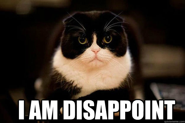  I AM DISAPPOINT  Disappointed Kitty