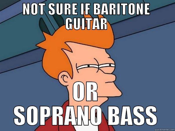 NOT SURE IF BARITONE GUITAR OR SOPRANO BASS Futurama Fry