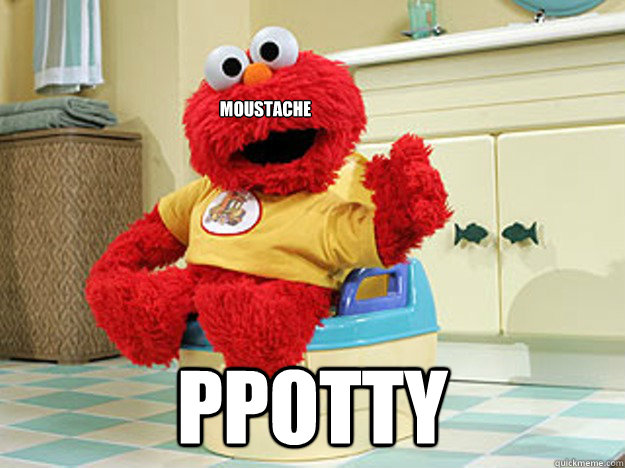 moustache ppotty  Ppotty Elmo