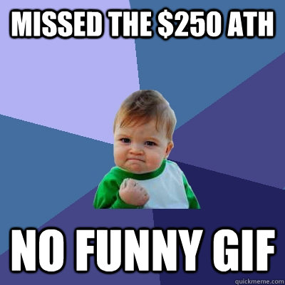 Missed the $250 ATH no funny gif  Success Kid