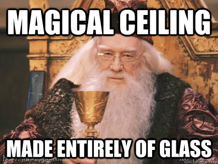 Magical Ceiling made entirely of glass  Drew Dumbledore