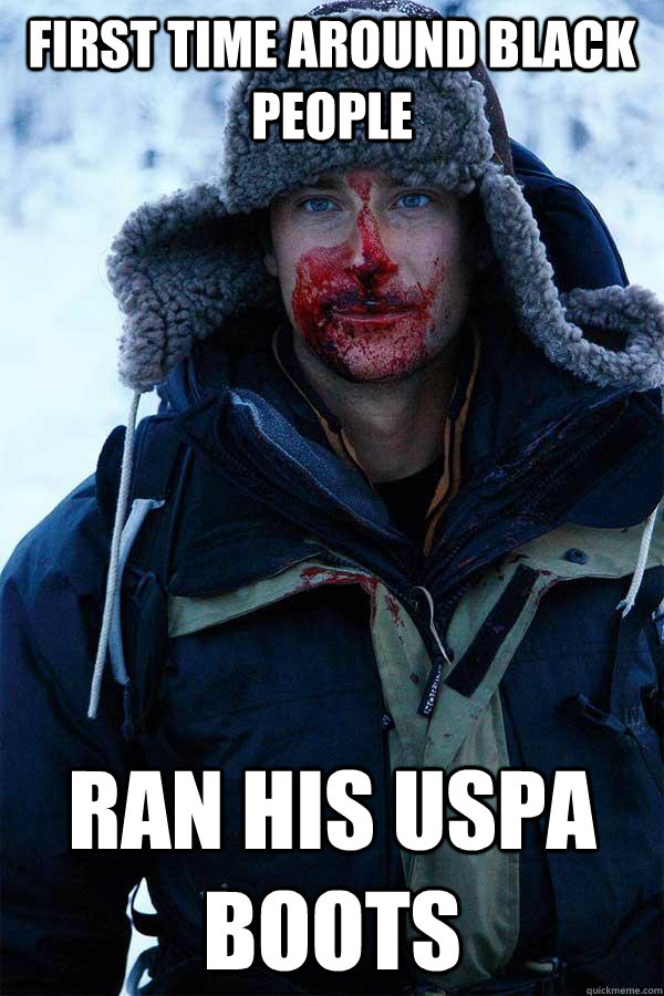 First Time Around Black People Ran his USPA Boots  Bear Grylls