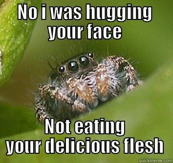 NO I WAS HUGGING YOUR FACE NOT EATING YOUR DELICIOUS FLESH Misunderstood Spider