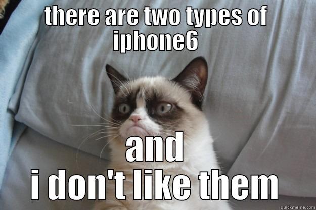 THERE ARE TWO TYPES OF IPHONE6 AND I DON'T LIKE THEM Grumpy Cat