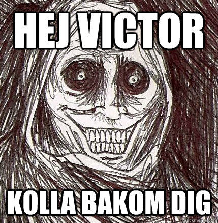 hej victor kolla bakom dig  Horrifying Houseguest