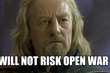 I will not risk open war  