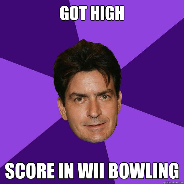 got high score in Wii Bowling  Clean Sheen