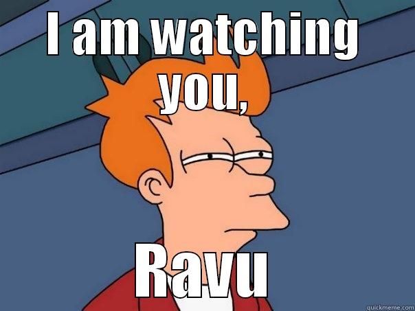 I AM WATCHING YOU, RAVU Futurama Fry