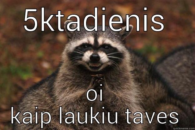 5KTADIENIS OI KAIP LAUKIU TAVES Evil Plotting Raccoon