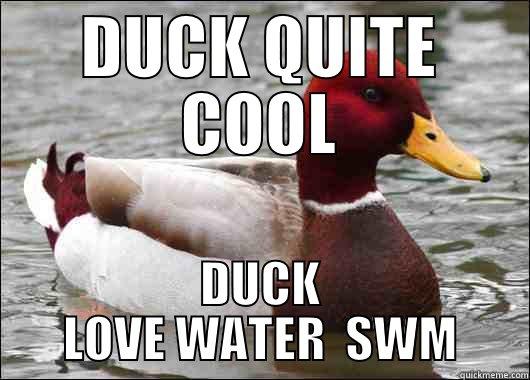 DUCK QUITE COOL DUCK LOVE WATER  SWM Malicious Advice Mallard