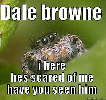 DALE BROWNE  I HERE HES SCARED OF ME HAVE YOU SEEN HIM Misunderstood Spider