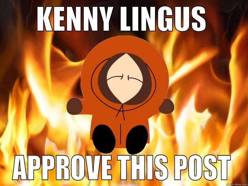 KENNY LINGUS APPROVE THIS POST Misc