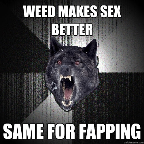 weed makes sex better same for fapping  Insanity Wolf