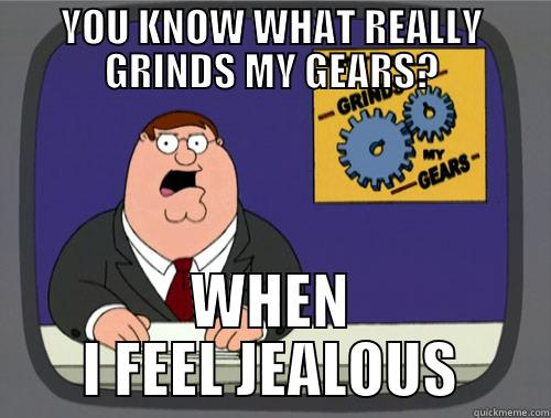 YOU KNOW WHAT REALLY GRINDS MY GEARS? WHEN I FEEL JEALOUS Grinds my gears