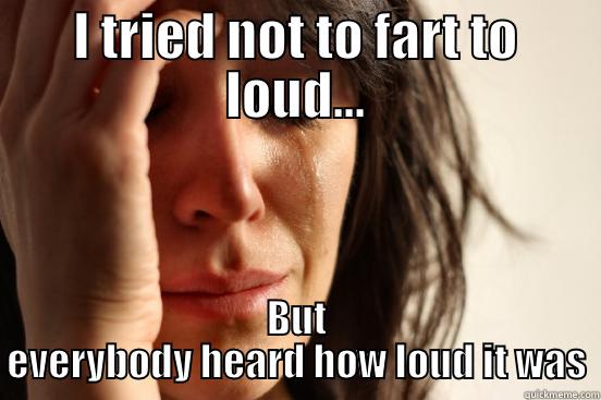 Sad fart situations - I TRIED NOT TO FART TO LOUD... BUT EVERYBODY HEARD HOW LOUD IT WAS First World Problems