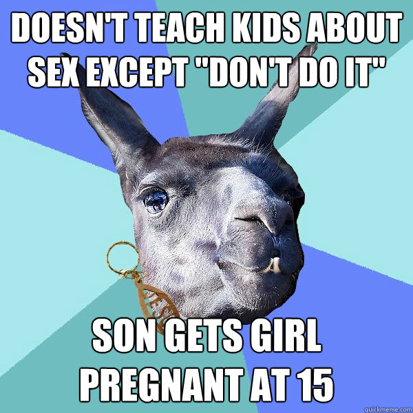 doesn't teach kids about sex except 