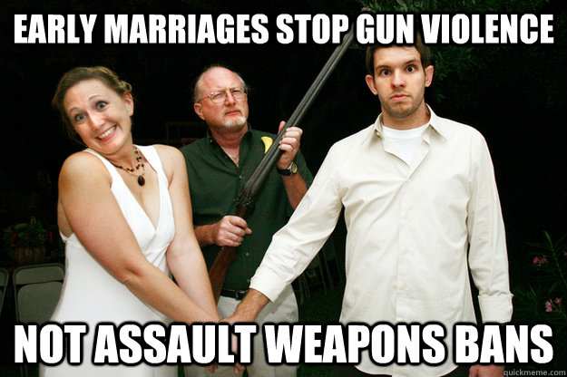 Early Marriages Stop Gun Violence Not Assault Weapons Bans  Mittens on Gun Violence