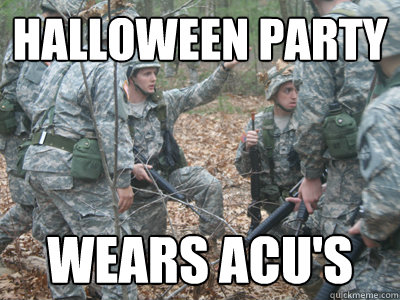 halloween party wears acu's  ROTC Ronnie