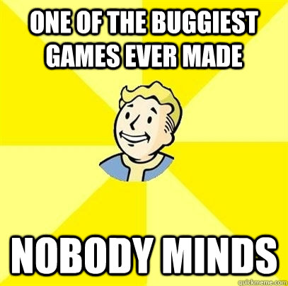 One of the buggiest games ever made Nobody Minds  Fallout 3