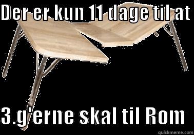 DER ER KUN 11 DAGE TIL AT   3.G'ERNE SKAL TIL ROM  Misc