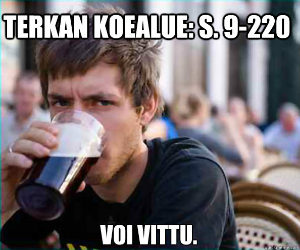 terkan koealue: s. 9-220 voi vittu. - terkan koealue: s. 9-220 voi vittu.  Lazy College Senior