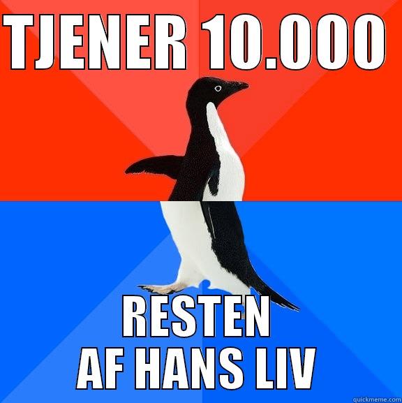 TJENER 10.000  RESTEN AF HANS LIV Socially Awesome Awkward Penguin