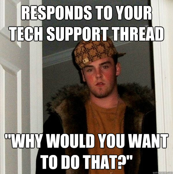 Responds to your tech support thread 