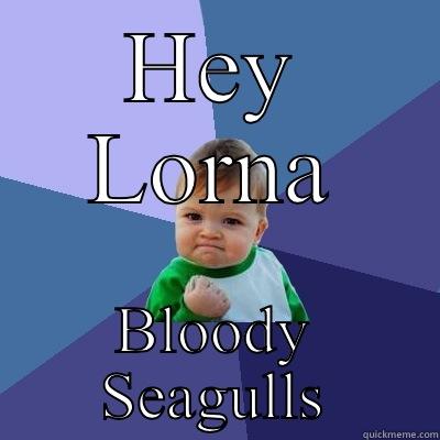 Bloody Seagulls - HEY LORNA BLOODY SEAGULLS Success Kid