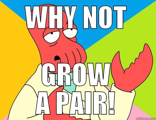 Ziodberg sez - WHY NOT GROW A PAIR! Futurama Zoidberg 