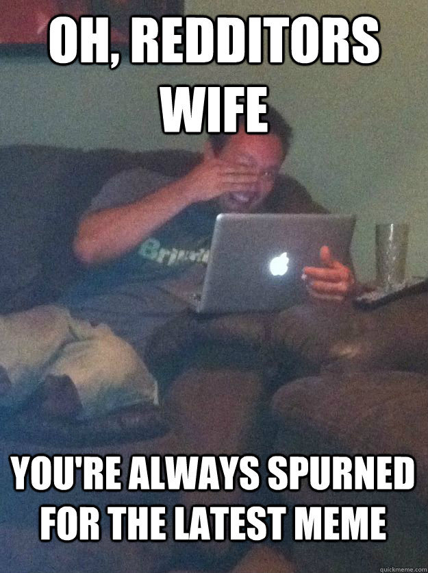 Oh, Redditors wife You're always spurned for the latest meme  MEME DAD