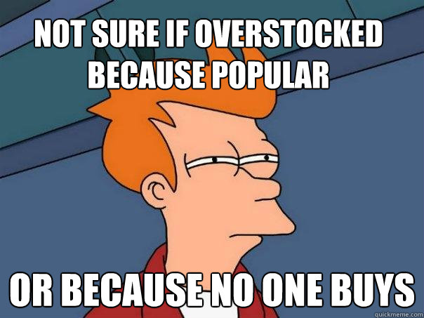 Not sure if overstocked because popular or because no one buys  Futurama Fry