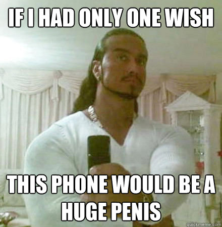 If I had only one wish this phone would be a huge penis  Guido Jesus