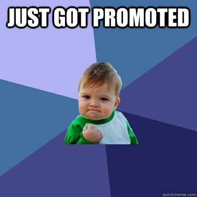 Just got promoted    Success Kid