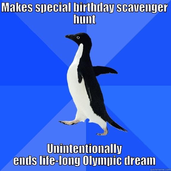 ida egg hunt - MAKES SPECIAL BIRTHDAY SCAVENGER HUNT UNINTENTIONALLY ENDS LIFE-LONG OLYMPIC DREAM Socially Awkward Penguin