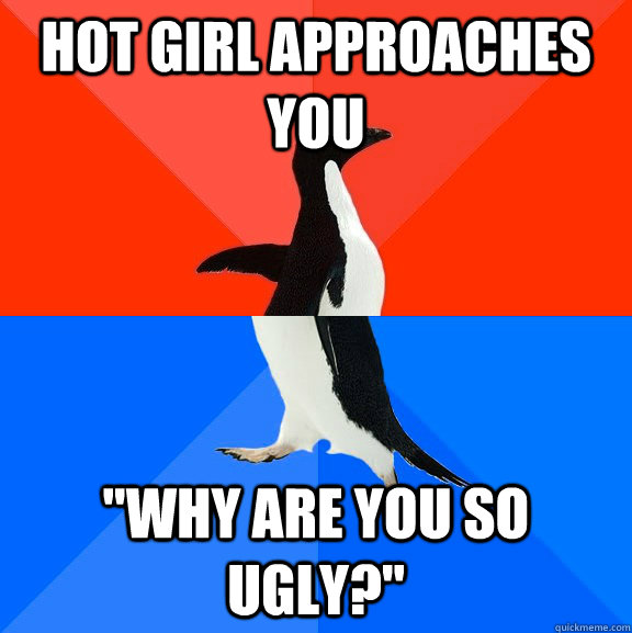 HOT GIRL APPROACHES YOU "WHY ARE YOU SO UGLY?" - Socially Awesome