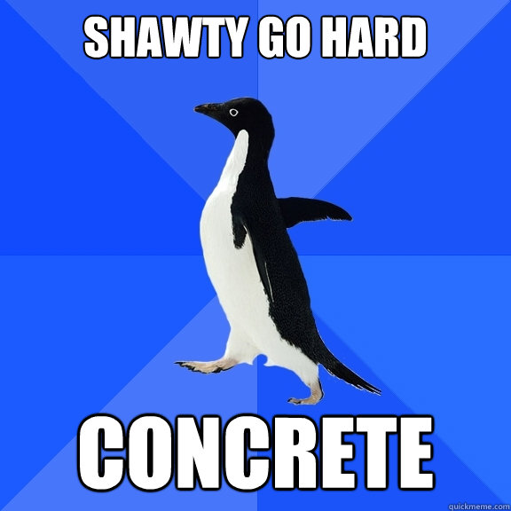 shawty go hard concrete - shawty go hard concrete  Socially Awkward Penguin