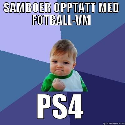 SAMBOER OPPTATT MED FOTBALL-VM PS4 Success Kid