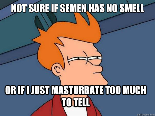 Not sure if semen has no smell Or if i just masturbate too much to tell  Futurama Fry