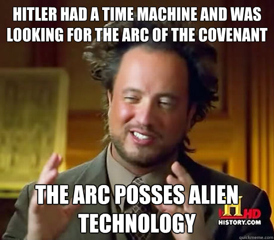 Hitler had a time machine and was looking for the arc of the covenant  The arc posses Alien Technology  Ancient Aliens