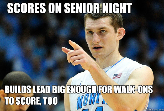 Scores on Senior Night Builds lead big enough for walk-ons to score, too  