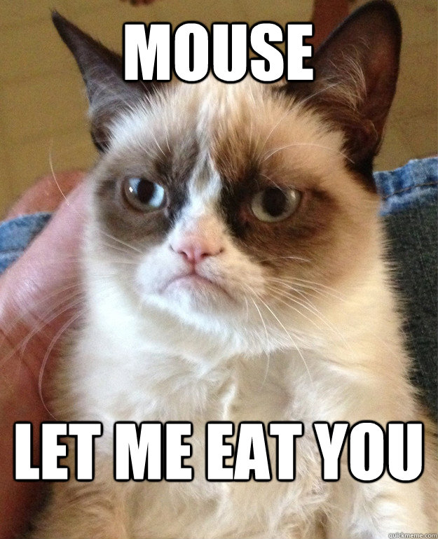 Mouse Let me eat you - Mouse Let me eat you  Grumpy Cat