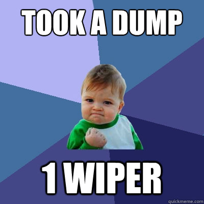 Took a dump 1 wiper  Success Kid