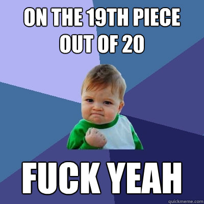 On the 19th Piece out of 20 Fuck Yeah - On the 19th Piece out of 20 Fuck Yeah  Success Kid
