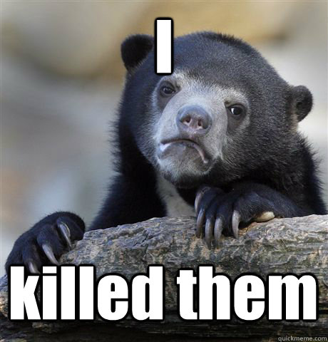 I killed them  Confession Bear