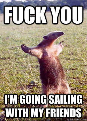 Fuck you I'm going sailing with my friends - Fuck you I'm going sailing with my friends  Defiace Anteater