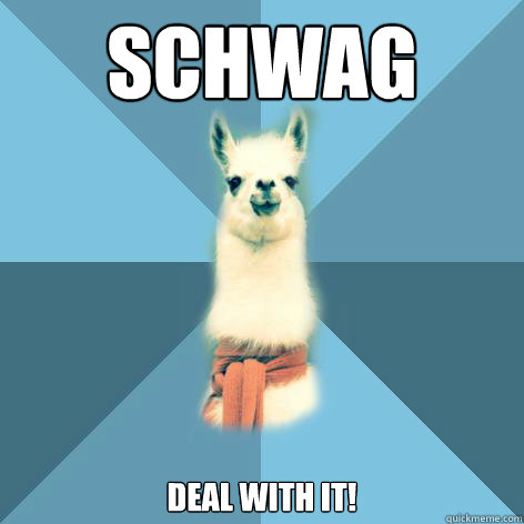 SCHWAG Deal With it!  Linguist Llama