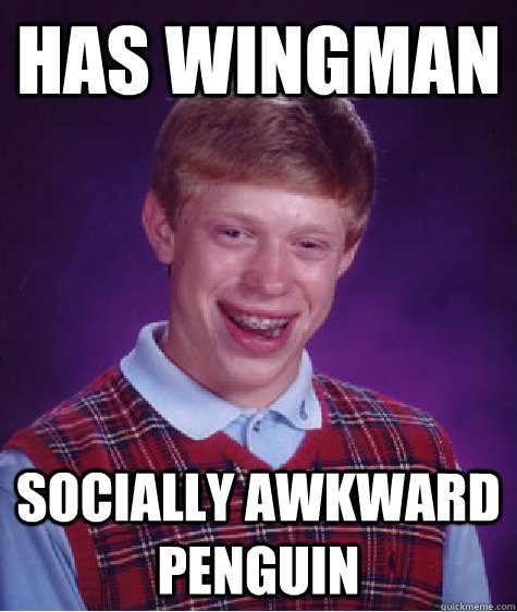 has wingman socially awkward penguin  Bad Luck Brian